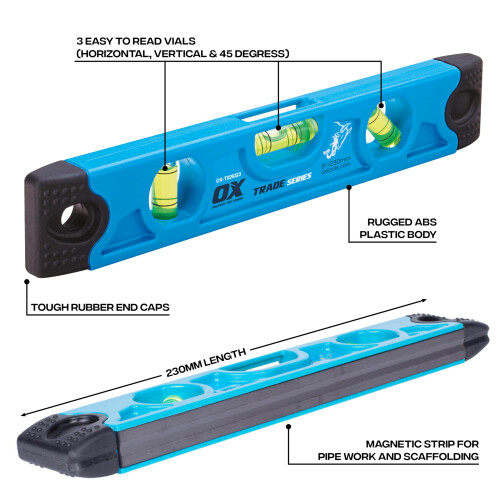 OX Trade Torpedo Level 230mm 1