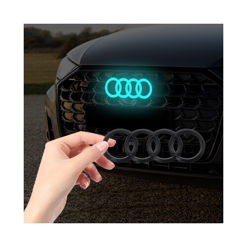 Φωτιστικό με λογότυπο μάσκας LED Audi, στατικό λευκό φως, 249 mm, για Audi A3 A4 A5 A6 A7 A8, 2