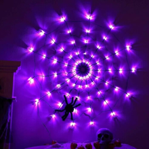 Φωτάκια Halloween - KAKOO - Ιστός Αράχνης - 1,2 μ. - 80 LED - 8 Λειτουργίες