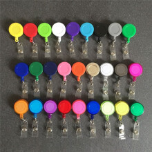 50 Pcs Retractable Badge Reel Clips Holder Mixed Solid Color Nurse Students Doctor ID Badge Holder for Hanging ID Card