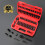 LLNDEI 1/4" Drive Impact Socket Set, 52Pcs Ratchet Wrench Set 6