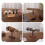 Multifunctional Wood Watch Display Rack Universal For-Yellow A 8
