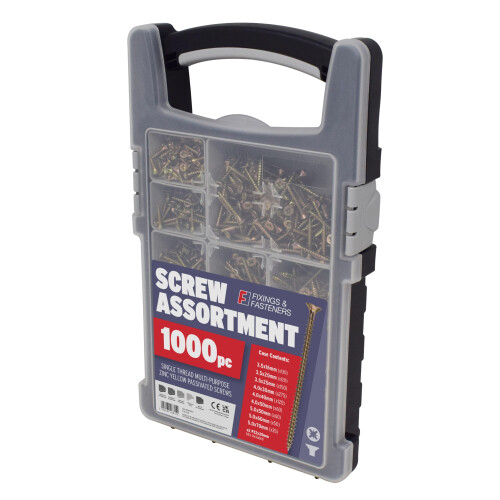 Forgefix ForgeFix Multi-Purpose Wood Screws Amazon Exclusive Organiser - Zinc 1000pc 1