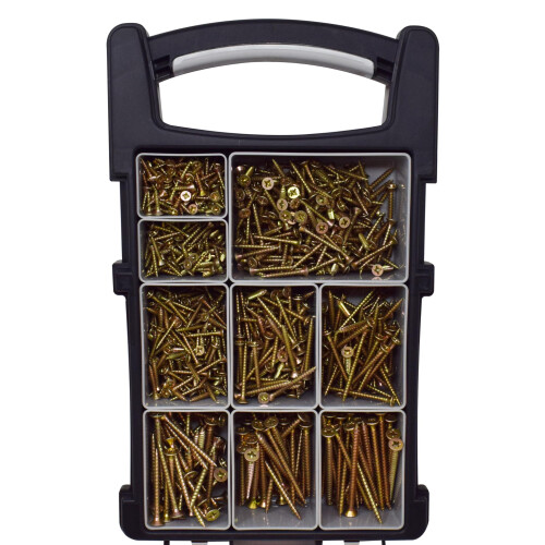 Forgefix ForgeFix Multi-Purpose Wood Screws Amazon Exclusive Organiser - Zinc 1000pc 2
