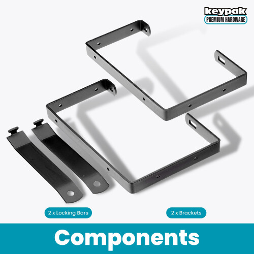 Keypak Lockable Ladder Rack Brackets (2 Pack) – Heavy Duty Wall & Ceiling Storag 2