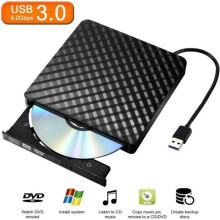 Εξωτερικός καυστήρας DVD - Συμβατός με Windows & Mac - USB 3.0 - Μαύρο - Υποστηρίζει DVD/CD-RW