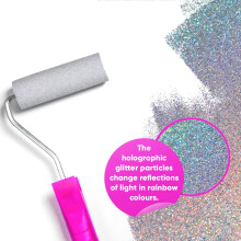 Levaka Holographic Silver Glitter Additive 150g with 2 x Buffing Pads