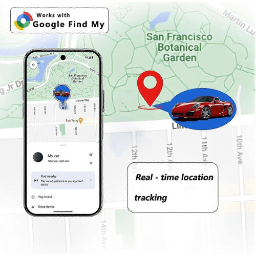 Android GPS Tracker with Magnetic Car Locator, IP67 Waterproof, 365Day Battery, No Subscription 1