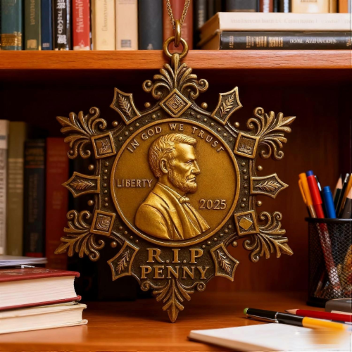Τελικό στολίδι Lincoln Penny Snowflake 2025, ιστορικό αναμνηστικό νόμισμα, χριστουγενν 2