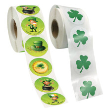 4Rouleaux Stickers De Scellement Colorés Pour Fête St. Patrick's Day