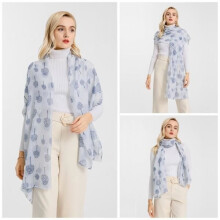 Women's Scarf, Chiffon Shawl, Long White Shawl, Wedding Scarf