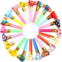Birthday whistles - Not specified - Pack of 20 - Lightweight plastic - Non-toxic - Red color