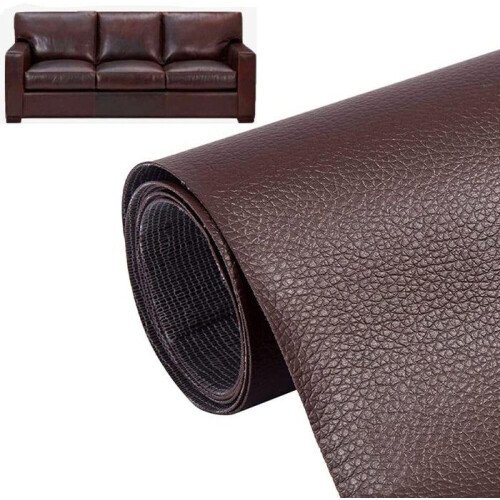 Leather Repair Patch, Leather Adhesive Roll, Dark Brown Patch for Sofas, Handbags, Jackets, Car Seats