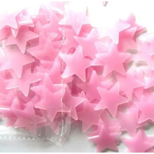 100PC Children's Bedroom Fluorescent Glow In The Dark Star Wall Stickers Pink