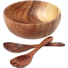 Salad bowl set - ONEVER - 3 pieces - Natural wood - Eco-friendly - Sustainable