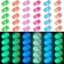 Set of 60 small luminous turtles, 6 colors, mini resin turtles, glow in the dark, dollhouse, micro-landscape