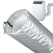 Insulating sleeve for portable air conditioning ducts. Waterproof, insulating, portable insulating sleeve for air conditioning ducts.