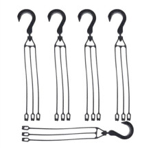 5PCS Plastic Hanging Chains for Planters, 360 Rotating Hooks for Flower Pots PZCC
