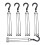 5PCS Plastic Hanging Chains for Planters, 360 Rotating Hooks for Flower Pots PZCC 1