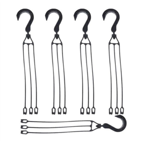 5PCS Plastic Hanging Chains for Planters, 360 Rotating Hooks for Flower Pots PZCC