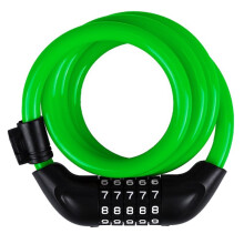 Bicycle Locks, Electric Bike Five-Digit Combination Locks, Mountain Bike Bar Wire Rings, Anti-Theft Green