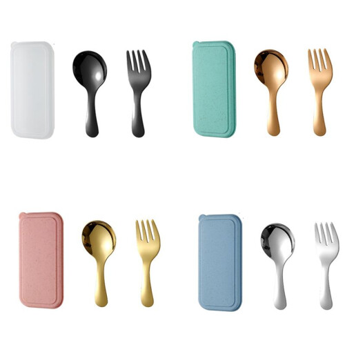 Stainless Steel Outdoor Camping Portable Tableware Light Strong Convenient Portable Fork Spoon Tableware