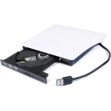 External DVD Drive, USB 3.0 External CD/DVD Burner, Ultra-Thin Portable CD/DVD Drive +/- R ROM RW Recorder for Desktop