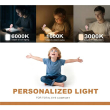 Rechargeable Kids Book Light,Bookmark Reading Light,Dimmable Portable LED Book Light, Eye-Caring Bedtime Reading Lamp