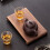 Retro Wooden Tray,Rectangular Desktop Display Rack for Home & Hotel, Coffee Table Decorative Plate, Thick Design 7