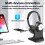 Wantek Wireless Headset with Microphone for PC Bluetooth Headset with Noise Canceling Microphone 4
