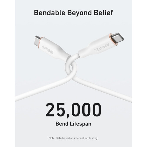 Anker Anker USB C Cable, 240W Type C Fast Charging Flow Cord (1Pack, White, 1.8m) 2