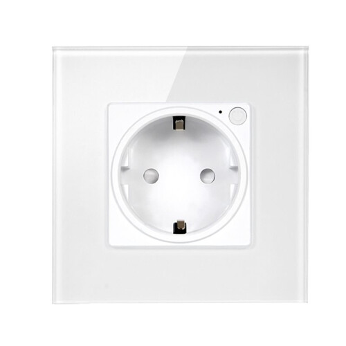 Tuya WiFi  Socket EU Wall Embedded Outlet  Monitor Indicator App Voice Remote Control
