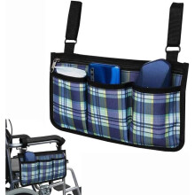 Wheelchair Bag, Wheelchair Storage Bag, Wheelchair Accessory Bag, for Wheelchairs, Blue