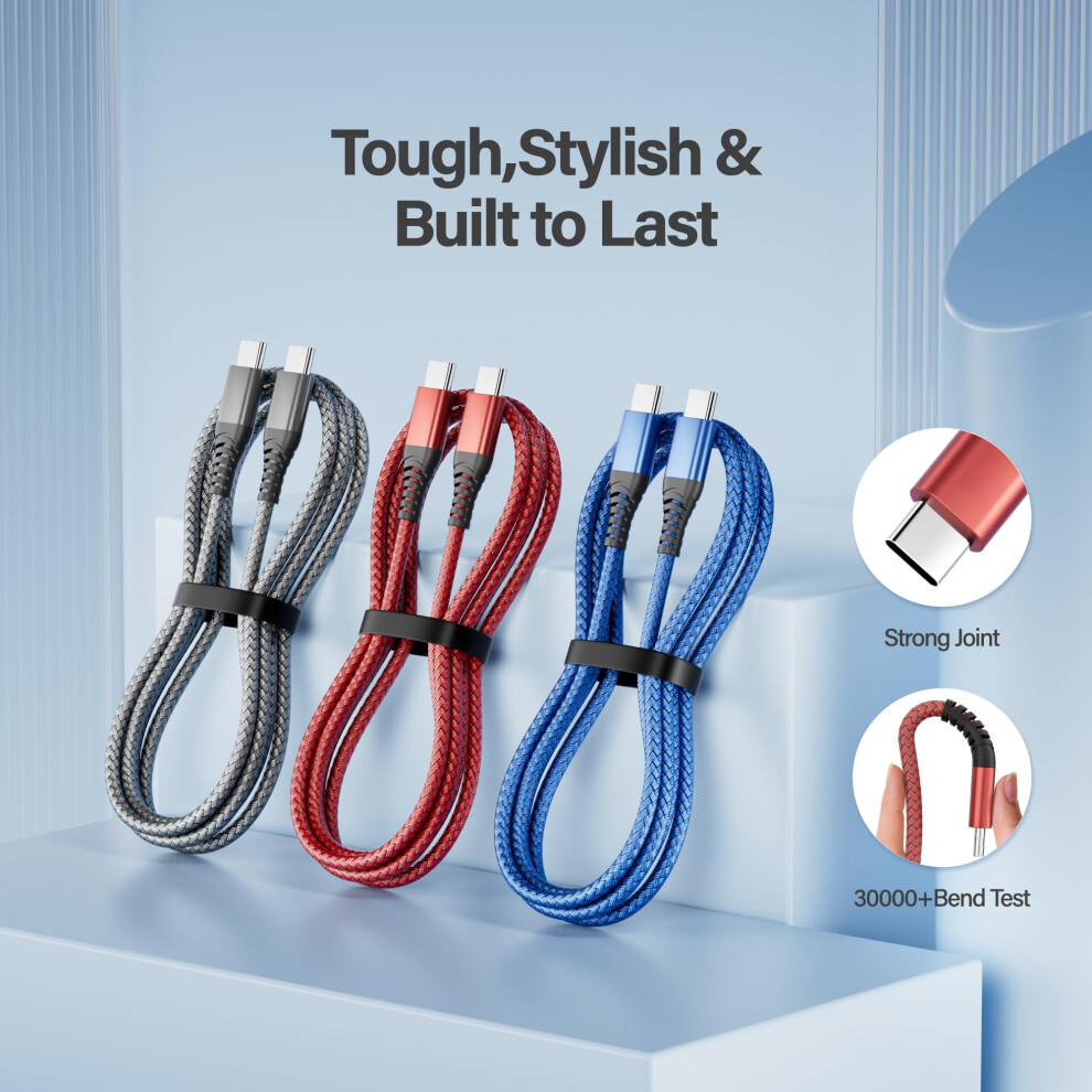 Usbc To Usbc Cable 3Pack 6Ft/1.8M,Usb C Charger Cable 60W Type C Fast Charging Phone Charger Cable For Iphone 17 16 15 Pro Max Plus,Ipad Pro Air,Macb 5008247447232