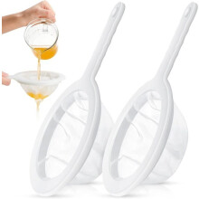Food grade nylon strainer with fine mesh, ideal for filtering yogurts, juices, and sauces in the kitchen, 100 mesh.