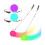 Light-Up Juggling Ball - 2 Pieces - Red, Blue, Green LEDs - Flashing Function - Battery Operated 1
