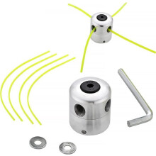 Universal aluminum brushcutter head – double nylon line spool Ø2.4 mm compatible with M8/M10/M12