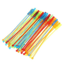 Colored translucent round acrylic beads, Reusable drink sticks, Coffee stirrers, J