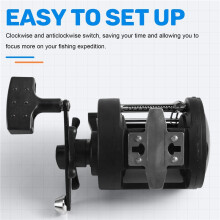 Saltwater Fishing Reel TSSD4000 Trolling Reel Drum Fishing Reel Saltwater Sea Fishing Reel Pesca Black Left Hand