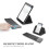 Zedo Foldable Bluetooth Keyboard, Pocket Size Portable Mini BT Wireless Keyboard with Touchpad for Android, Windows, PC, Tablet, with Rechargeable Li 5