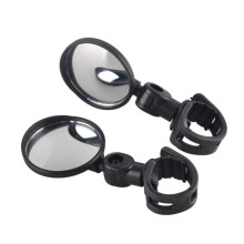 Black Bicycle Mirror - VORCOOL - 2 pcs - Adjustable and Scratch Resistant
