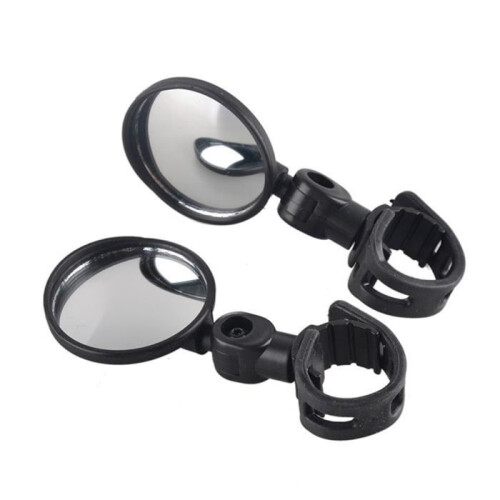 Black Bicycle Mirror - VORCOOL - 2 pcs - Adjustable and Scratch Resistant