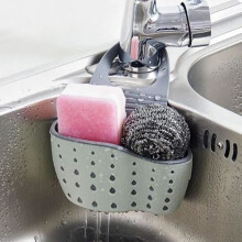 Suction cup sink storage caddy, ideal for holding soap, sponge, etc. for bathroom, kitchen, allows