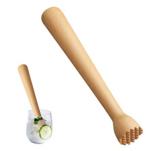 25cm 3.5cm Wooden Bar Muddlers, Wooden Cocktail Crusher, Fermentation Muddler, Practical Cocktail Crusher