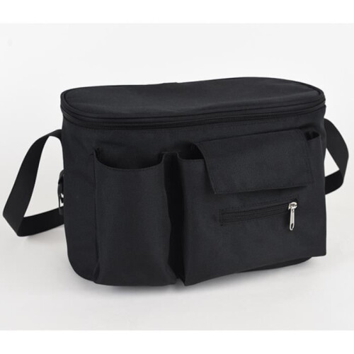 Universal waterproof stroller bag, multifunctional baby changing bag with shoulder strap.
