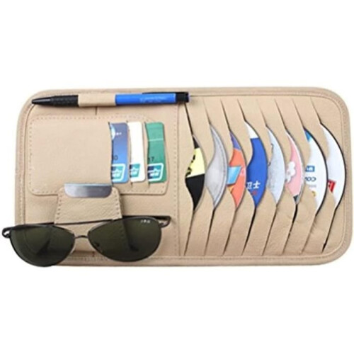 Storage Bag - Sunshade - PU Leather - 8 CDs - 3 Electronic Cards