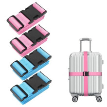 4-piece adjustable luggage straps with buckles, suitcase straps, cross luggage straps, suitcase straps, colorful straps