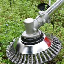 Lawnmower - Garden Wire Wheel Brush - Weed Cutter - Silver Orange - Motorized