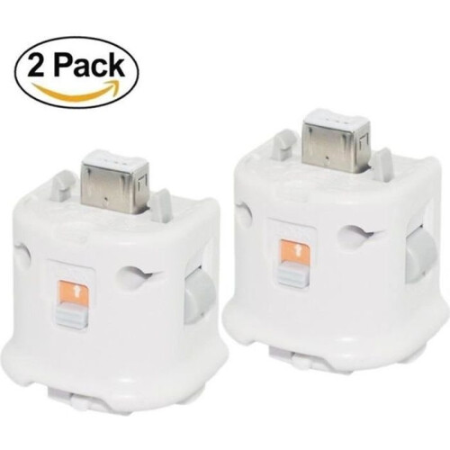Motion Plus Adapter - Third Party - Wii Remote - White - 2 Pieces - Nunchuk Compatible