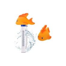 Swimming Pool Thermometer - Floating - Cute Cartoon - Gold - Polypropylene - 195 mm x 85 mm